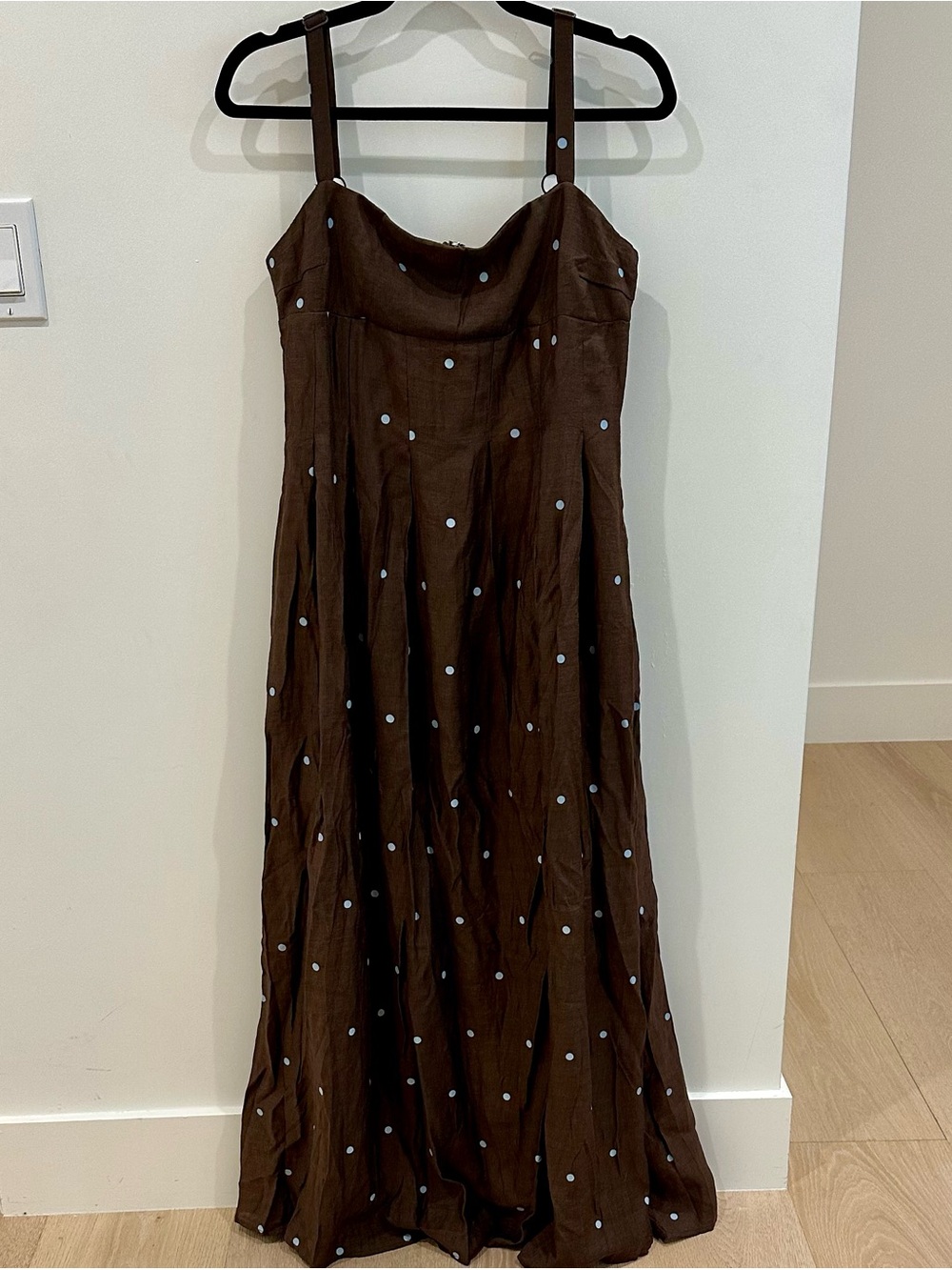 NWT Klesis Polka Dots Maxi Dress Size L